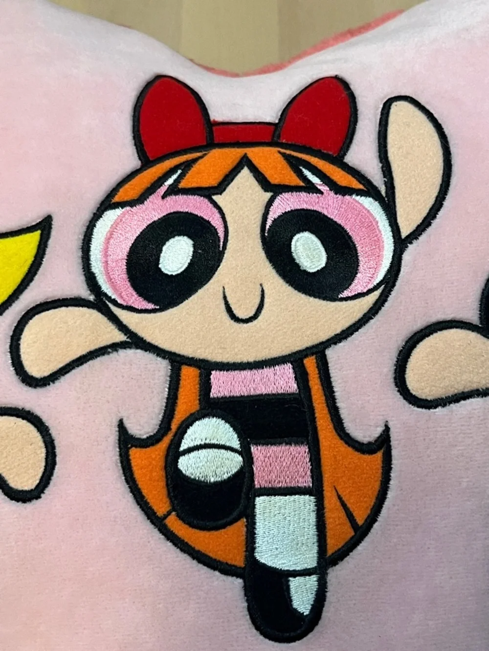 Powerpuff Girls Warner Bros Studio Store  2000 Pink Plush Heart Shaped Pillow